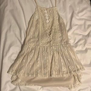 Cream lace halter top